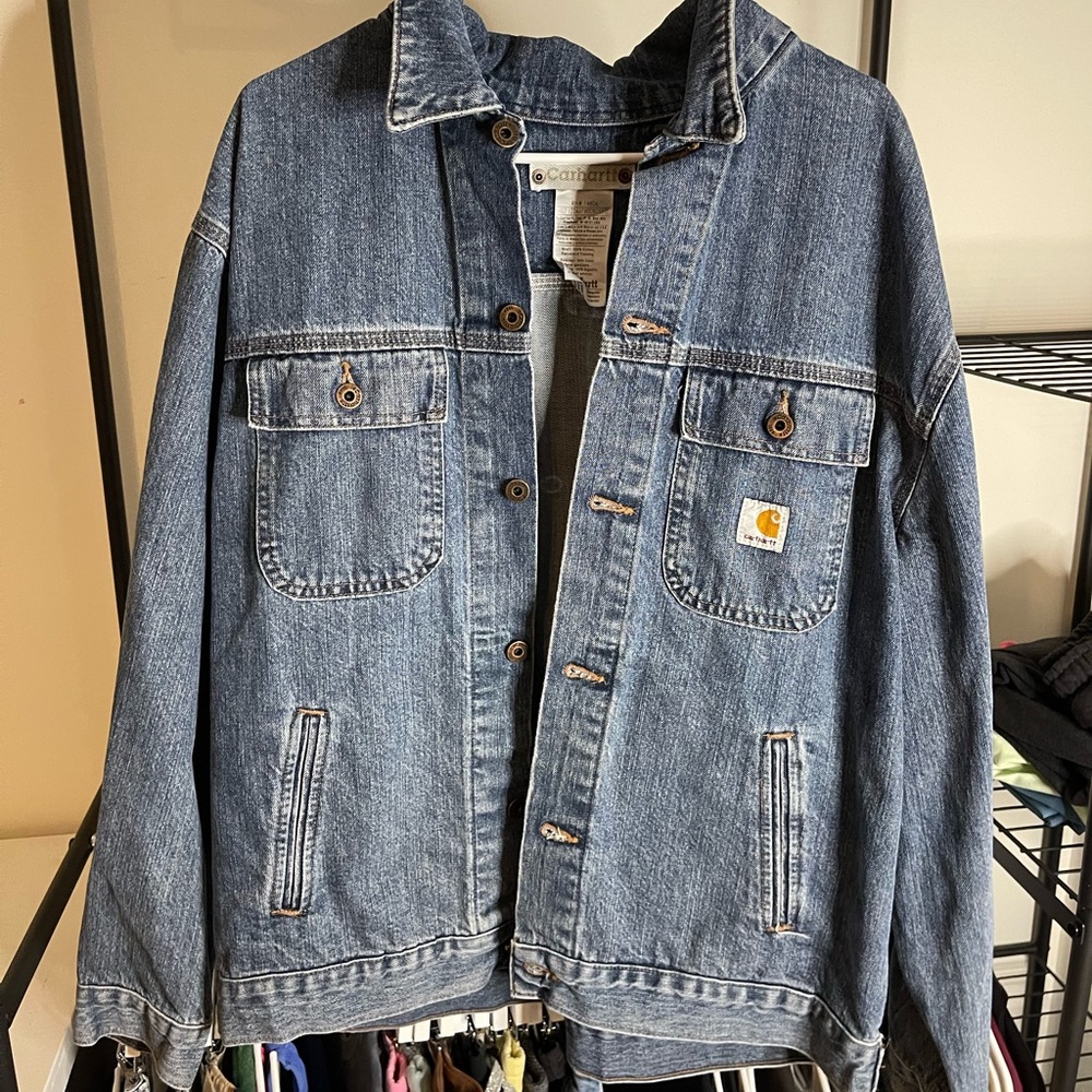 vintage carhartt denim jacket